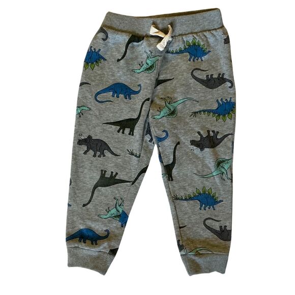 Dinosaur Snug-Fit Pajamas Boys 3T The Children's Place Long Sleeves Gray Blue - Picture 3 of 7